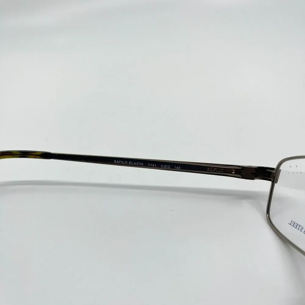 Safilo Elasta men's eyeglasses Frame Silver‎ 7181 0JEG 54-7-145 H6728